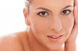 Closeup portrait of woman with day makeup