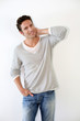 Single good-looking man, isolated