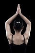 Back of indian female black dress