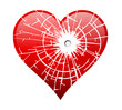 Red broken heart