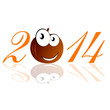 funny pumpkin 2014 vector illustration