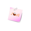 remainder with funny pumpking 2014 vector illustration
