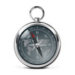 Vector compass with map