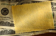 Blank yellow card and money
