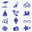summer icons blue