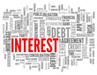 "INTEREST" Tag Cloud (credit loan money finance bank debt rate)