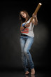 Woman with baseball bat