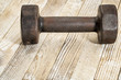 vintage iron dumbbell