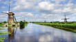 Picturesque landscape with windmills. Kinderdijk
