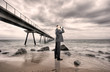 businessman using binoculars
