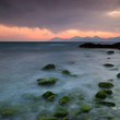 Crépuscule dans le sud de la France à Cannes