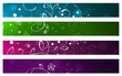 Vektor: Floral Banner Set Floral Banner Set