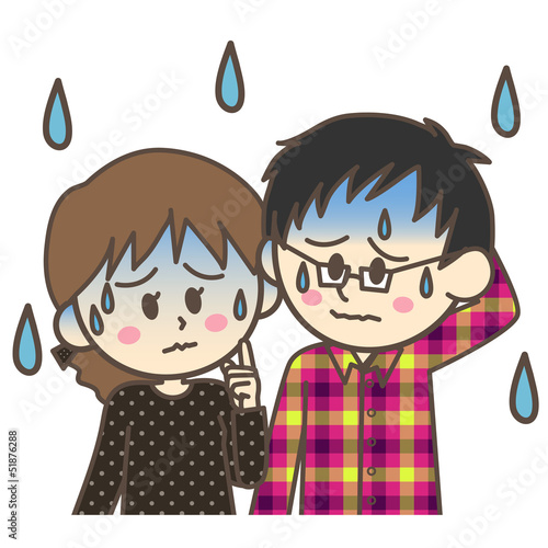 Illustration: 夫婦 カップル 不安 夫婦 カップル 不安
