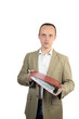 Foto: Mann mit Aktenordner Mann mit Aktenordner