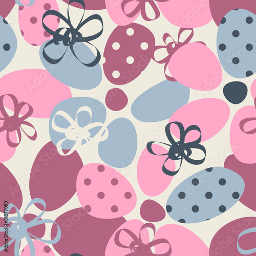 Vector: Funky floral pastel seamless pattern Funky floral pastel seamless pattern