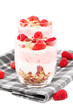 Foto: dessert mit himbeeren dessert mit himbeeren