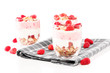 Foto: joghurt desserts mit himbeeren joghurt desserts mit himbeeren