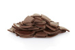 Photo: Chocolate pieces heap on white, clipping path Chocolate pieces heap on white, clipping path