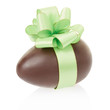 Photo: Chocolate Easter egg with bow on white, clipping path Chocolate Easter egg with bow on white, clipping path