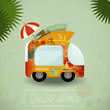 Summer Travel Bus In Retro Style