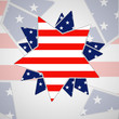 The abstract star with american flag, vector illustration eps10