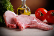 braciole di maiale con ingredienti
