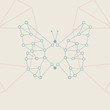 Retro style, vintage technology, butterfly illustration.