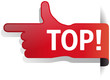 Top Button vektor Hand rot