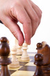 Businessman Playing Chess Game