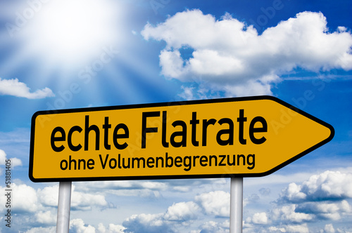 Photo: Wegweiser mit echte Flatrate ohne Begrenzung Wegweiser mit echte Flatrate ohne Begrenzung