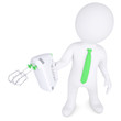 3d man with hand mixer