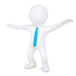 Illustration: 3d white man dances 3d white man dances