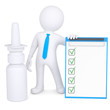3d white man near the nasal spray