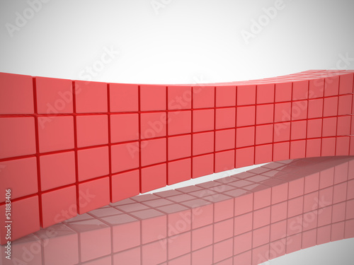 Photo: Abstract geometric shapes from cubes - 3d render Abstract geometric shapes from cubes - 3d render