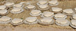 Bread pieces on the textured mat