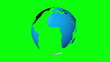 world globe green screen