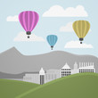 Vector: Colorful panorama city vector background Colorful panorama city vector background