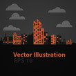 Vector: Colorful panorama city vector background Colorful panorama city vector background