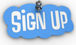 Illustration: Sign Up website pin label icon Sign Up website pin label icon