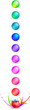 splash of coloured paintballs
