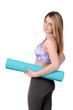 Photo: teen girl holding exercise mat teen girl holding exercise mat