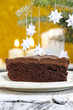 Danish christmas cake and traditional danish christmas paper sta