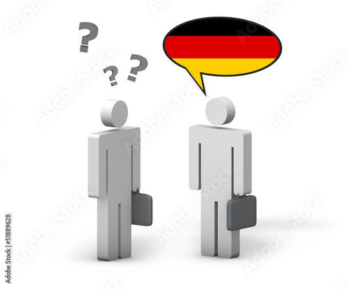 Illustration: Business German Language Concept Business German Language Concept