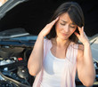 Woman having car problems