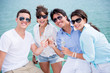 Group of friends enjoying the summer