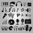 Music icons set vector