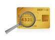 credit card magnify glass illustration design
