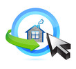 Illustration: home button and cursor illustration design home button and cursor illustration design