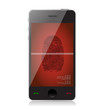 Illustration: Mobile phone scanning a finger print illustration Mobile phone scanning a finger print illustration