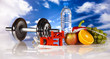 Fitness Food and blue sky